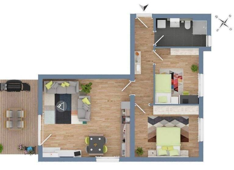 Terrassenwohnung zum Kauf provisionsfrei 303.800 € 3 Zimmer 75,4 m² EG Plattling 94447