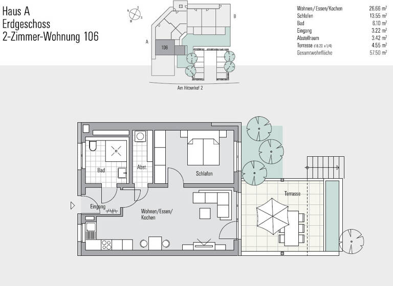 Wohnung zum Kauf 315.000 € 2 Zimmer 57,5 m² Buchenbach 79256