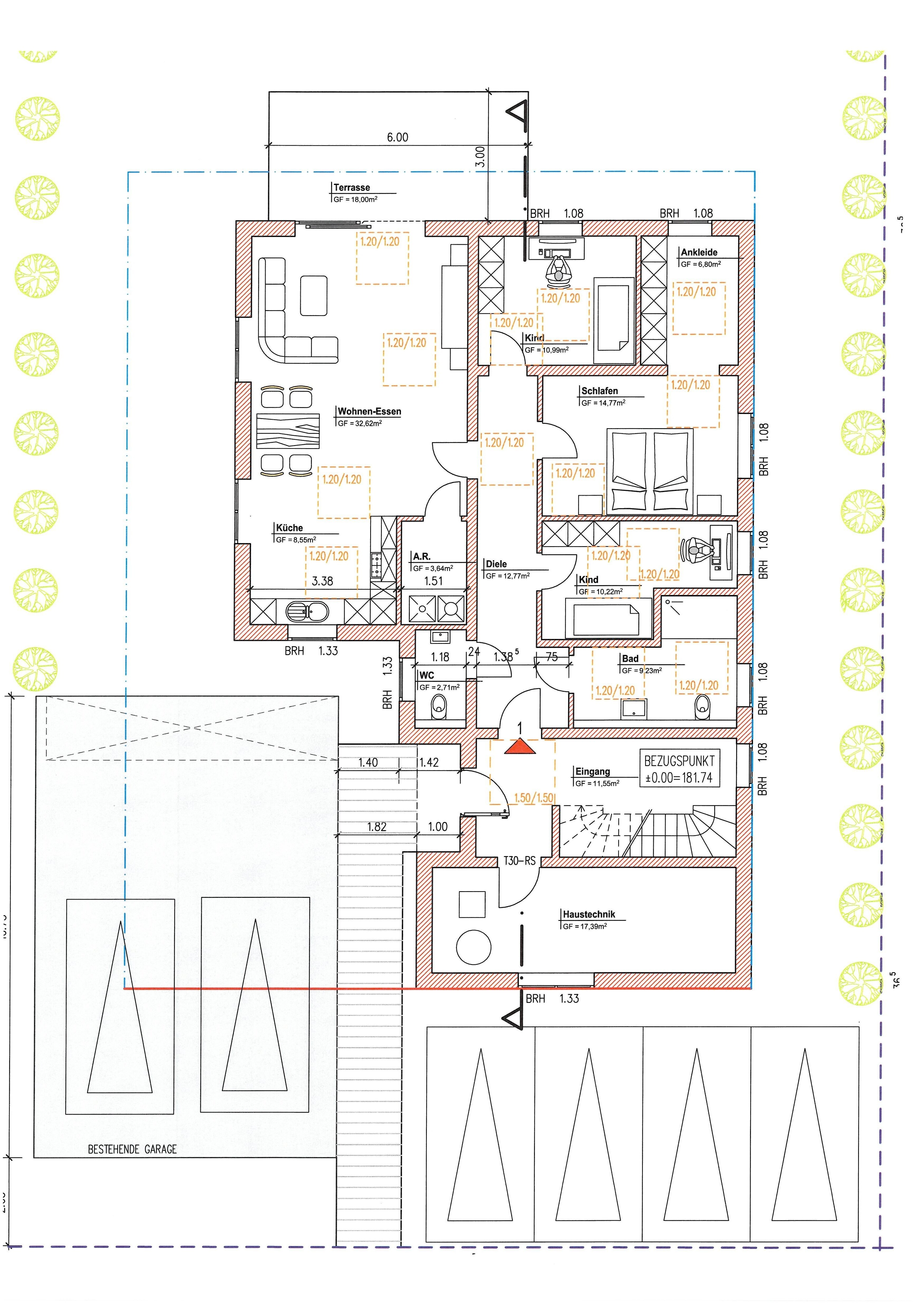 Wohnung zum Kauf provisionsfrei 489.500 € 4,5 Zimmer 117,9 m²<br/>Wohnfläche EG<br/>Geschoss Reneauldstraße 2a Innenstadt Saarlouis 66740