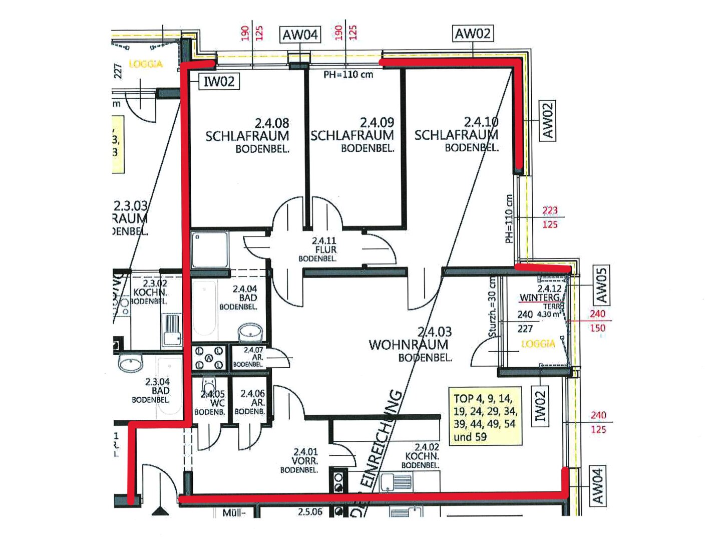 Wohnung zum Kauf 299.000 € 3 Zimmer 105 m²<br/>Wohnfläche 6.<br/>Geschoss Teufelhof St. Pölten 3100