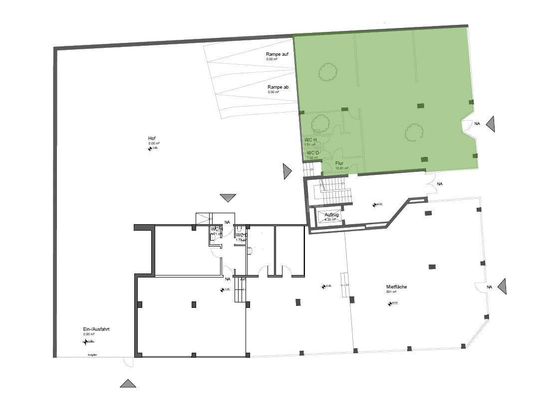 Bürofläche zur Miete provisionsfrei 12,10 € 286 m²<br/>Bürofläche ab 286 m²<br/>Teilbarkeit III. Hagen 37 Stadtkern Essen 45127