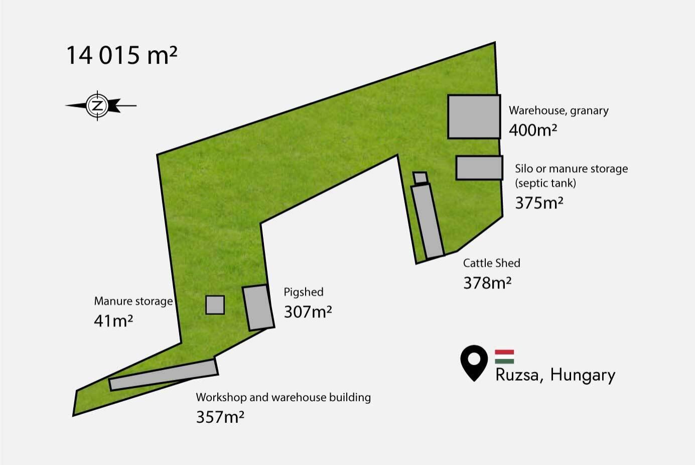 Produktionshalle zum Kauf 190.000 € 400 m²<br/>Lagerfläche Ruzsa 6786