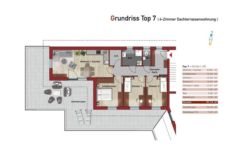 Terrassenwohnung zum Kauf 551.500 € 4 Zimmer 81,2 m² Puch bei Hallein 5412