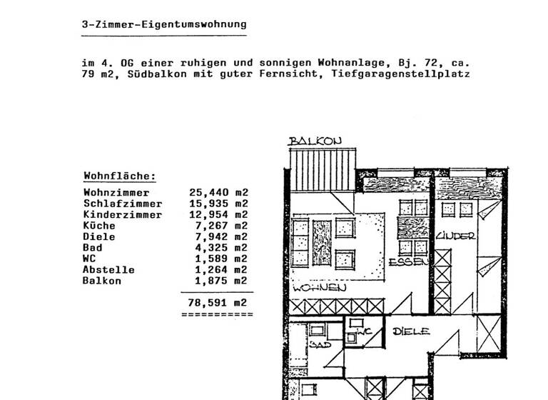 Wohnung zum Kauf 279.000 € 3 Zimmer 78,6 m² 4. Geschoss Weingarten 88250