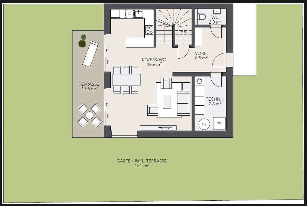 Doppelhaushälfte zum Kauf 287.000 € 4 Zimmer 107 m²<br/>Wohnfläche Kumberg 8062