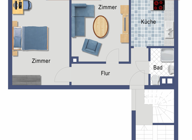 Wohnung zum Kauf 199.000 € 2 Zimmer 50 m² Bad Cannstatt Stuttgart 70374