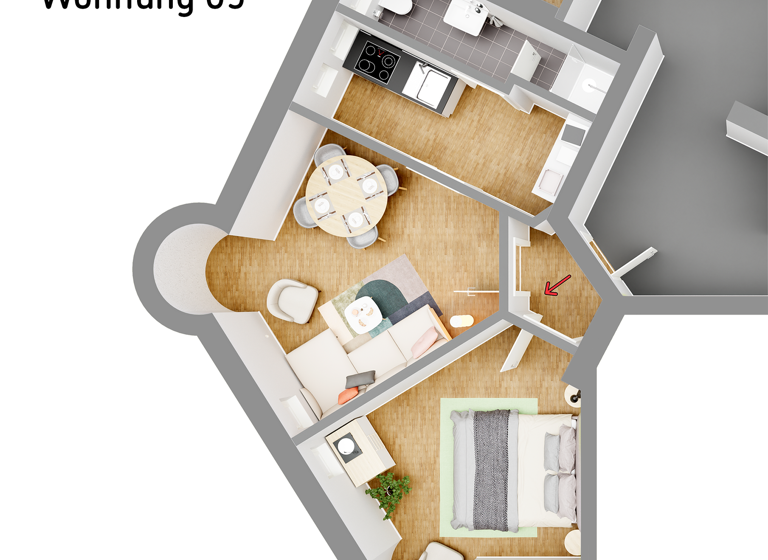 Wohnung zum Kauf 162.999 € 2 Zimmer 46 m² 4. Geschoss Pempelfort Düsseldorf 40477