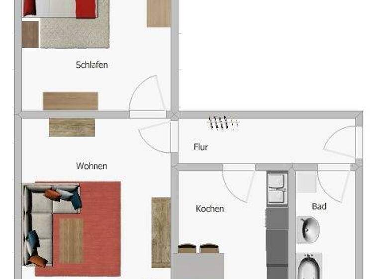 Wohnung zur Miete 560 € 2,5 Zimmer 62 m² 2. Geschoss frei ab 01.05.2026 Vilsbiburg 84137