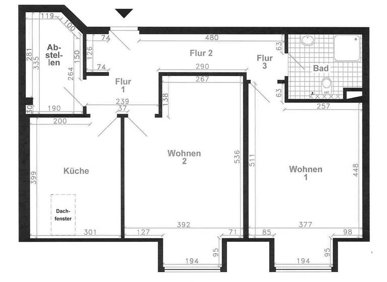 Wohnung zur Miete 530 € 2 Zimmer 65,6 m² 3. Geschoss Wolmirstedt 39326
