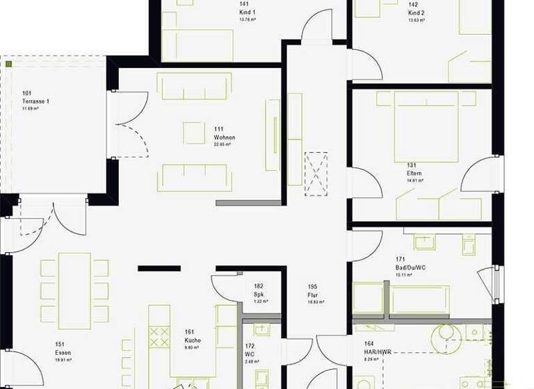 Bungalow zum Kauf - Erstbezug provisionsfrei 705.000 € 5 Zimmer 147 m² 995 m² Grundstück Zierow 23968