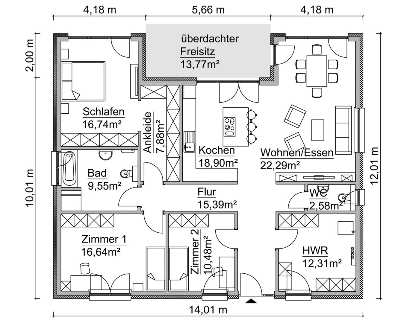 Bungalow zum Kauf 485.600 € 4 Zimmer 135 m²<br/>Wohnfläche 1.000 m²<br/>Grundstück Zossen Zossen 15806