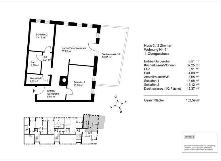 Wohnung zum Kauf - Erstbezug 605.281 € 3 Zimmer 102,6 m² 1. Geschoss Hofkirchen 94544