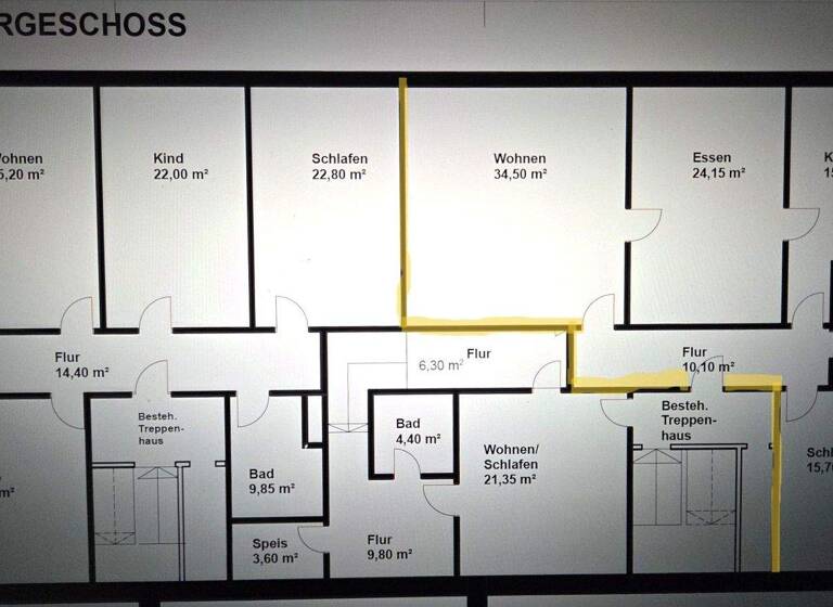 Wohnung zur Miete 850 € 3,5 Zimmer 100 m² 2. Geschoss Lauchheim 73466