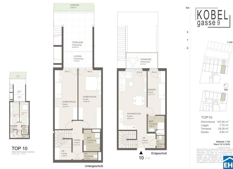 Wohnung zum Kauf - Erstbezug 653.500 € 4 Zimmer 108 m² EG Kobelgasse Wien 1110