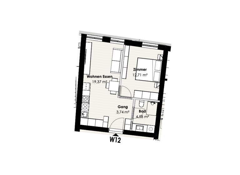 Wohnung zum Kauf 250.000 € 2 Zimmer 40 m² 1. Geschoss Ritten 39054