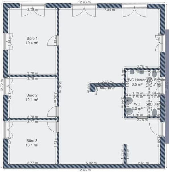 Bürofläche zur Miete 1.112 € 4 Zimmer 139 m²<br/>Bürofläche Sallern - Gallingkofen Regensburg 93057