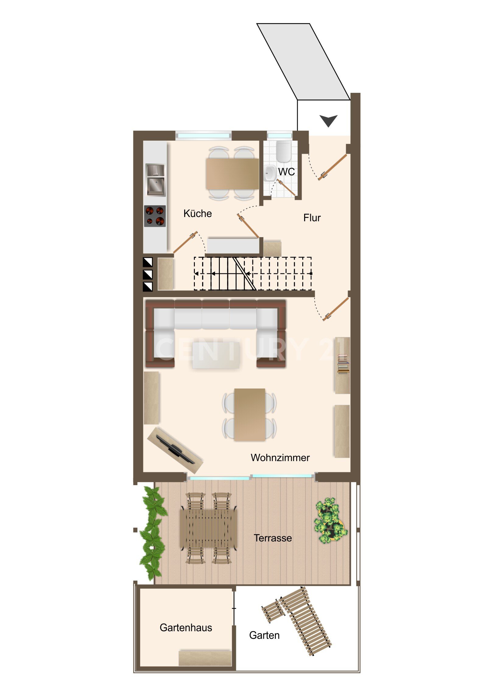 Reihenmittelhaus zum Kauf 349.000 € 5 Zimmer 135 m²<br/>Wohnfläche 129 m²<br/>Grundstück Achim Achim 28832