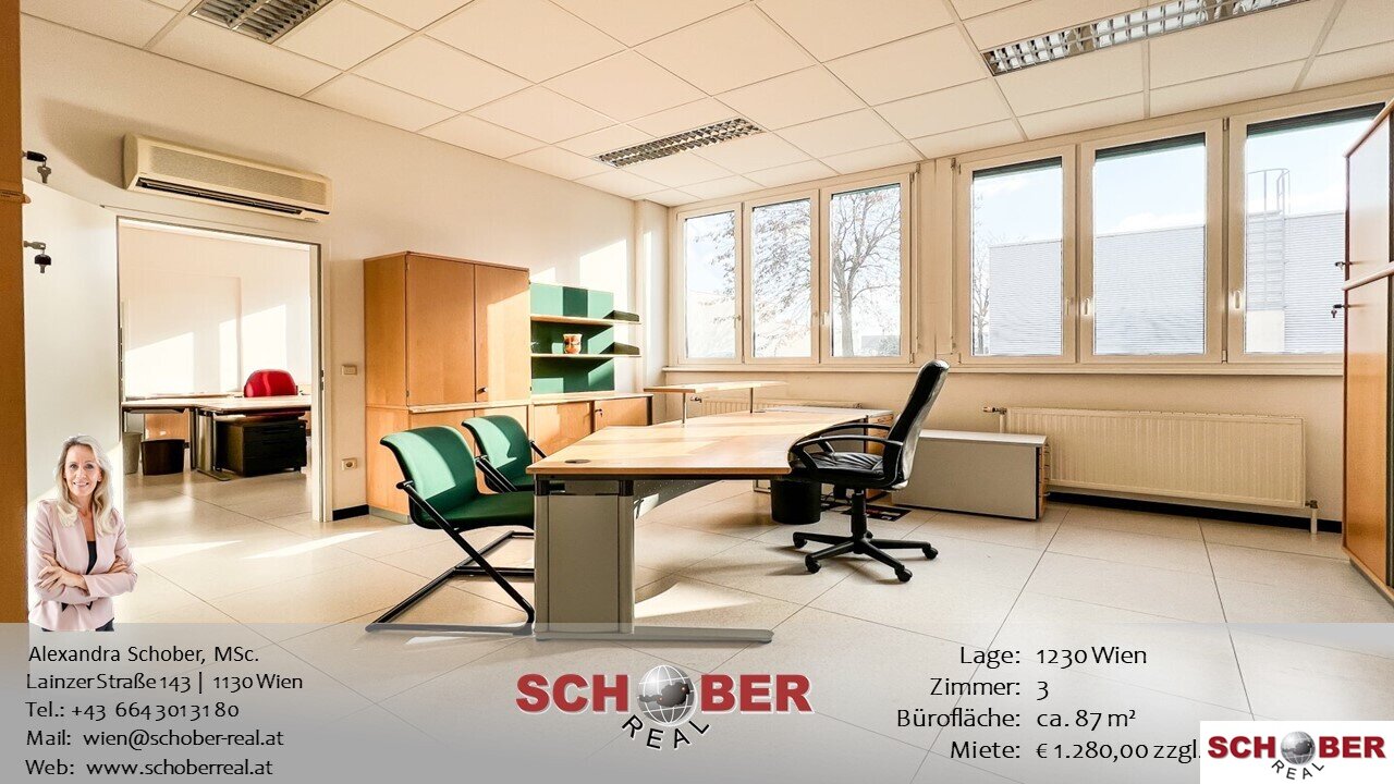 Bürofläche zur Miete 760 € 3 Zimmer 86,5 m²<br/>Bürofläche Wien 1230