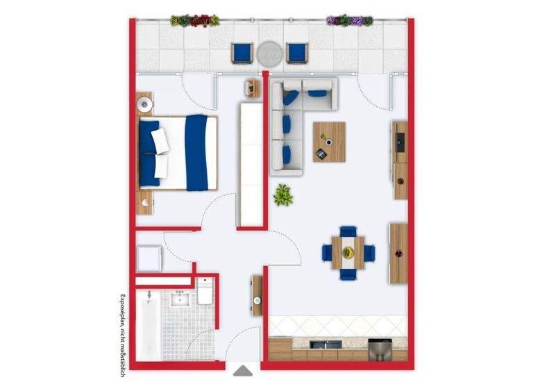 Wohnung zur Miete 750 € 2 Zimmer 59,4 m² Bingerbrück Bingen am Rhein 55411