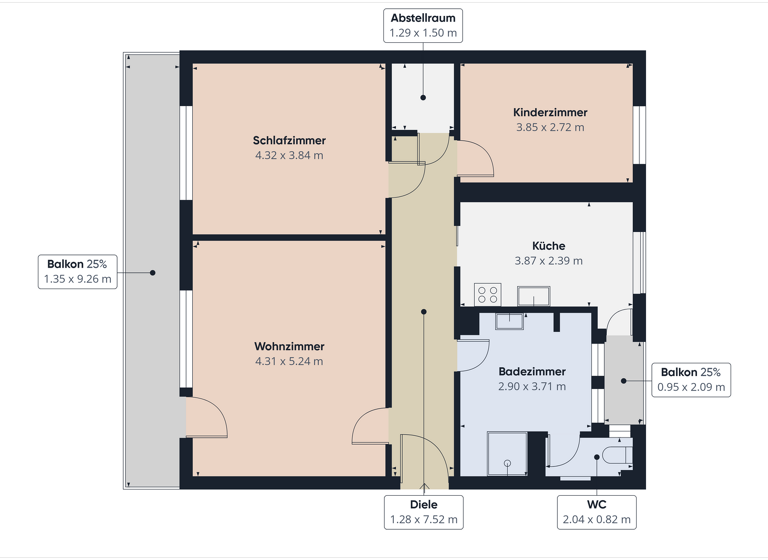 Wohnung zum Kauf 269.000 € 3,5 Zimmer 85 m² 4. Geschoss frei ab 31.05.2026 Oberesslingen Esslingen am Neckar 73730