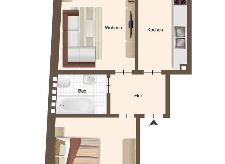 Wohnung zum Kauf 140.000 € 2 Zimmer 50,5 m² 2. Geschoss Schölerberg Osnabrück 49082