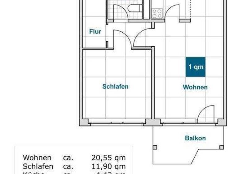 Wohnung zur Miete 430 € 2 Zimmer 50,7 m² 6. Geschoss frei ab 29.03.2026 Herzberger Str. 28 Prohlis-Nord Dresden 01239