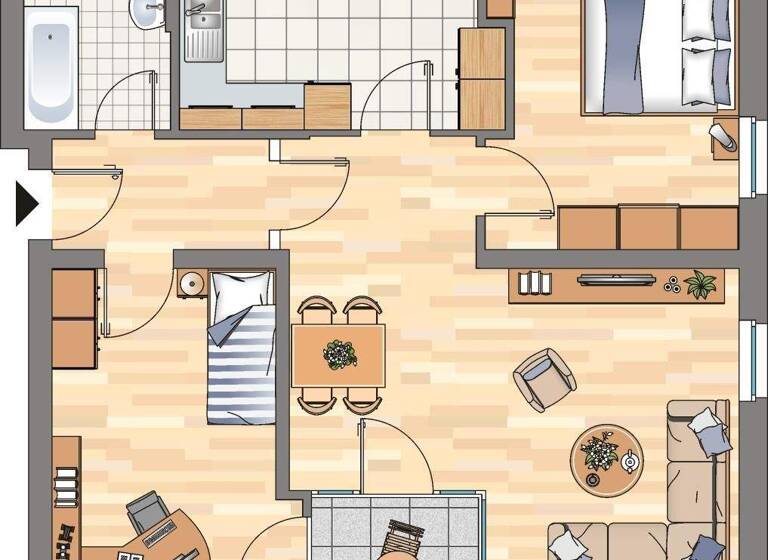 Wohnung zur Miete nur mit Wohnberechtigungsschein 474 € 3 Zimmer 78 m² 2. Geschoss frei ab 19.05.2026 Weststraße 88 Wattenscheid Bochum 44866