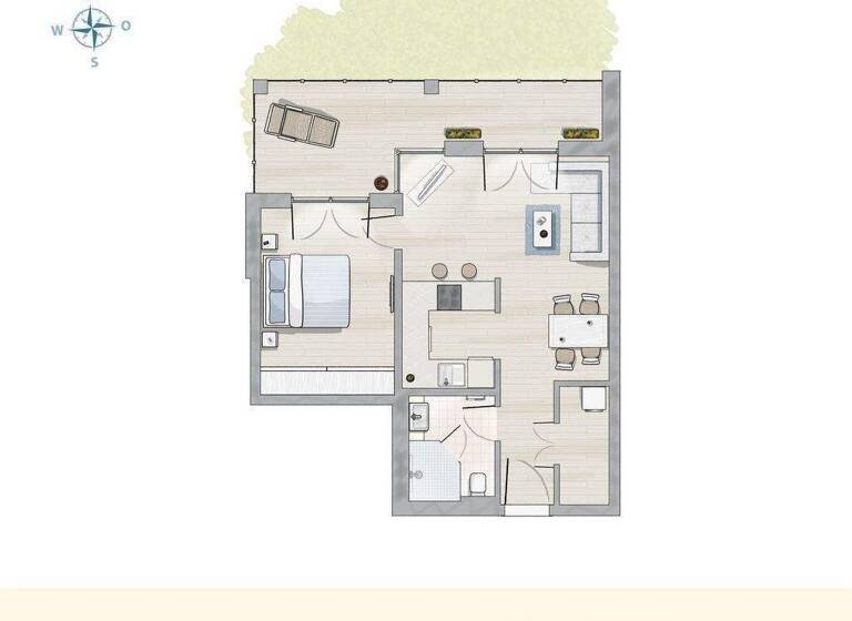 Terrassenwohnung zum Kauf provisionsfrei 540.913 € 2 Zimmer 49,4 m² 1. Geschoss Zingst 18374