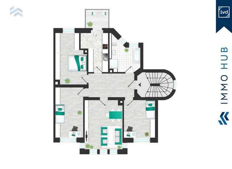 Wohnung zum Kauf 295.000 € 4 Zimmer 98 m² 1. Geschoss Schönefeld-Ost Leipzig 04347