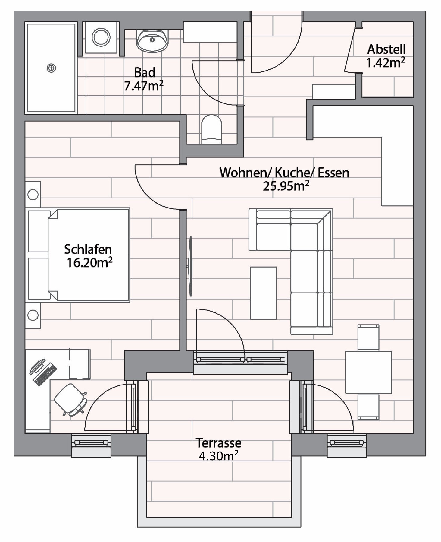 Terrassenwohnung zur Miete 770 € 2 Zimmer 55,1 m²<br/>Wohnfläche EG<br/>Geschoss ab sofort<br/>Verfügbarkeit Helsunger Straße Blankenburg Blankenburg 38889