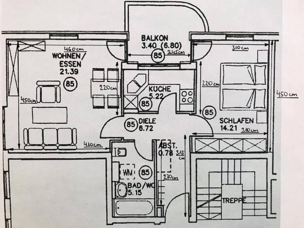 Wohnung zum Kauf provisionsfrei 275.000 € 2 Zimmer 56 m² 1. Geschoss Cusanusstraße 36 Ingolstadt Ingolstadt 85049