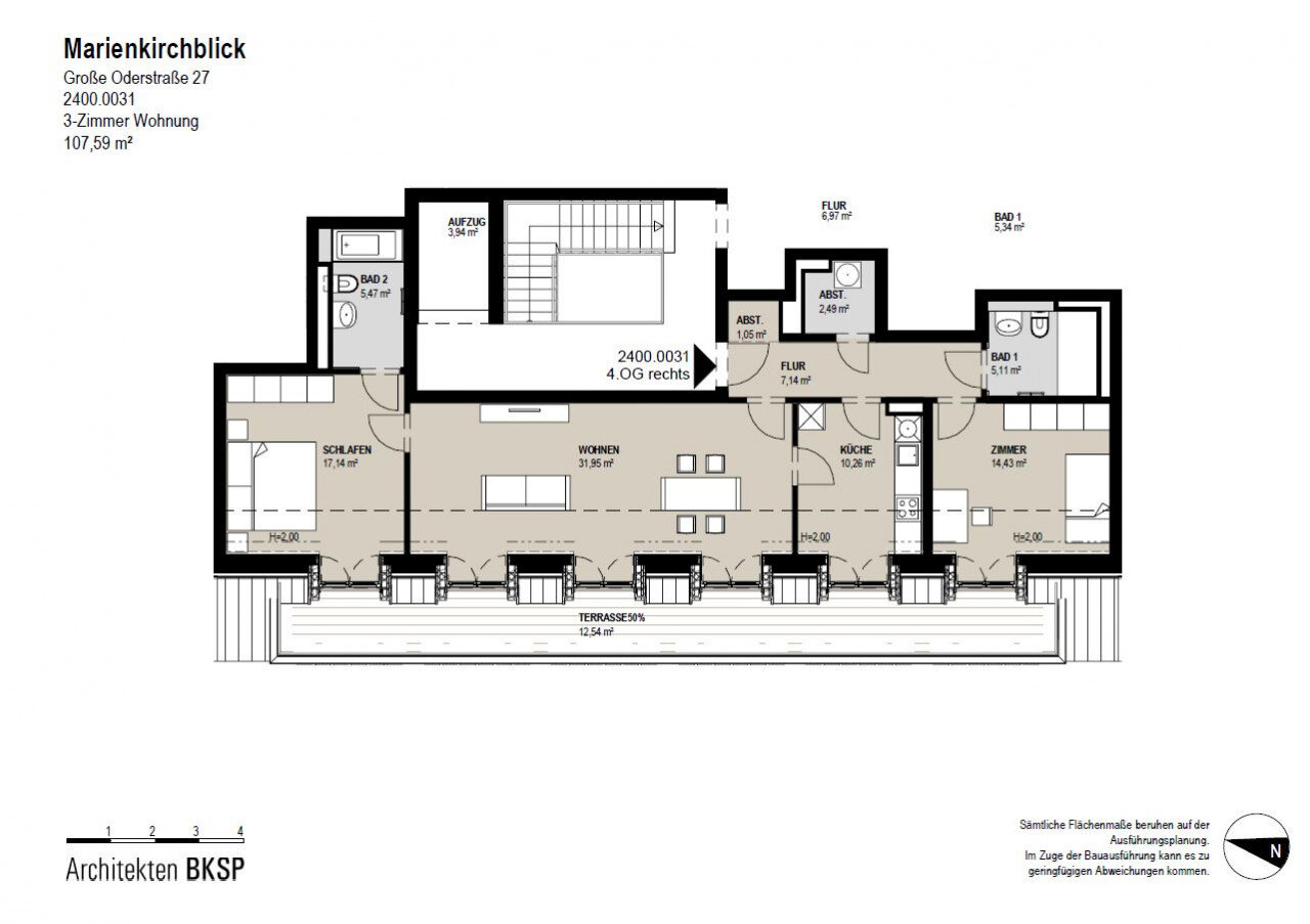 Wohnung zur Miete 1.958 € 3 Zimmer 107,6 m²<br/>Wohnfläche 4.<br/>Geschoss 01.01.2025<br/>Verfügbarkeit Große Oderstraße 27 Oderpromenade Frankfurt (Oder) 15230