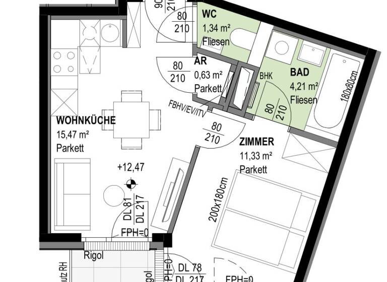 Wohnung zum Kauf - Erstbezug 295.000 € 2 Zimmer 33 m² 4. Geschoss Ottakringer Straße 26 Wien 1170