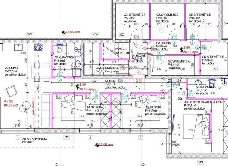 Wohnung zum Kauf 418.000 € 4 Zimmer 95 m² Stivasnica, Rogoznica Rogoznica