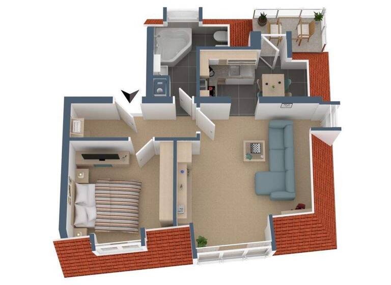 Wohnung zur Miete 650 € 2 Zimmer 53 m² 2. Geschoss Brahmsstraße 16 Senden 89250