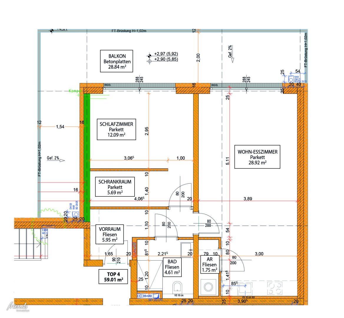 Wohnung zum Kauf 358.000 € 2 Zimmer 59 m²<br/>Wohnfläche Friedrich Schiller-Straße Mödling 2340