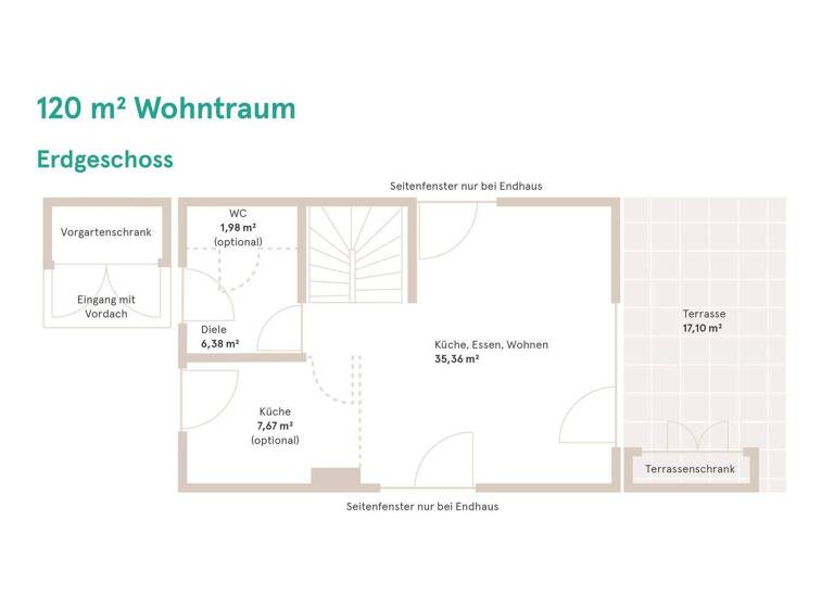 Reihenmittelhaus zum Kauf - Erstbezug provisionsfrei 319.990 € 4 Zimmer 120 m² 200,4 m² Grundstück frei ab 01.05.2026 Raiffeisenweg 6b Kirchheimbolanden 67292