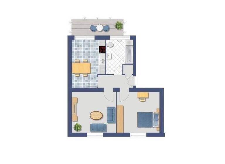 Wohnung zum Kauf provisionsfrei 105.900 € 2 Zimmer 59,2 m² EG An der Steinkaul 18 Hüttenheim Duisburg 47259