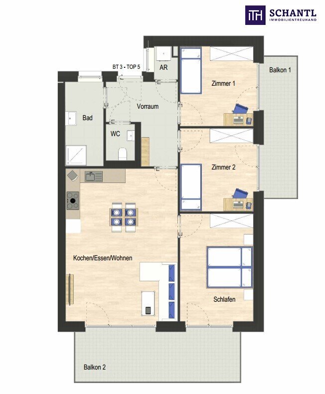 Wohnung zum Kauf 387.504 € 4 Zimmer 85,1 m²<br/>Wohnfläche 1.<br/>Geschoss ab sofort<br/>Verfügbarkeit Morregasse Kalsdorf bei Graz 8401