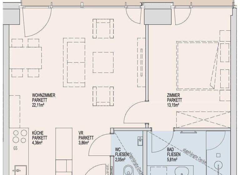 Wohnung zur Miete - Erstbezug 1.278 € 2 Zimmer 51,4 m² 32. Geschoss Donau-City-Straße Wien 1220