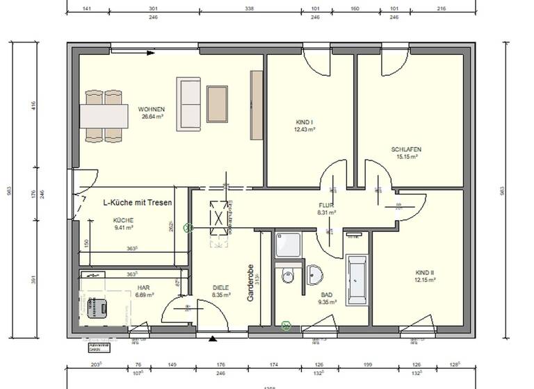 Einfamilienhaus zum Kauf - Erstbezug provisionsfrei 279.900 € 4 Zimmer 109 m² 812 m² Grundstück Ponnsdorfer Weg 4 Münchhausen 03249 Münchhausen 03249