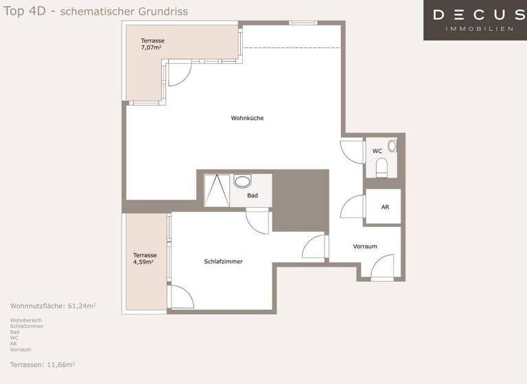 Wohnung zum Kauf 499.000 € 2 Zimmer 61,2 m² 4. Geschoss Wien,Rudolfsheim-Fünfhaus 1150