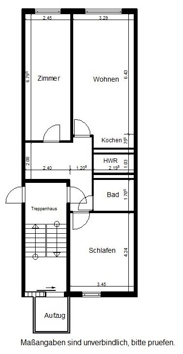 Wohnung zur Miete 465 € 3 Zimmer 70,4 m²<br/>Wohnfläche 1.<br/>Geschoss Rautenstraße 10 Nordhausen Nordhausen 99734