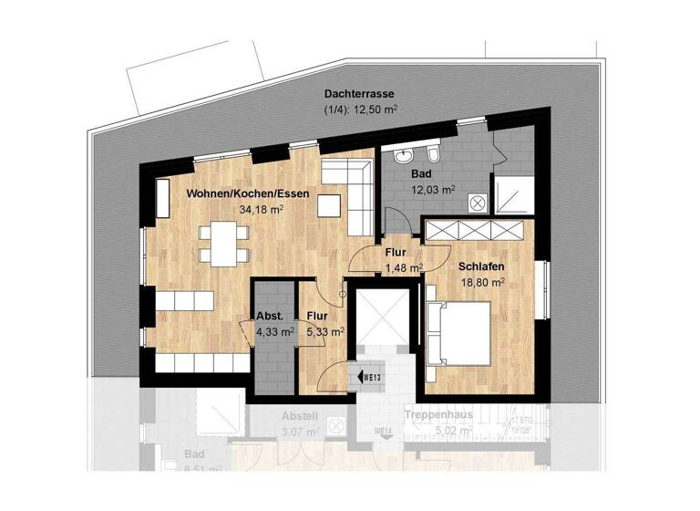 Penthouse zum Kauf 371.480 € 2 Zimmer 88,5 m² 3. Geschoss Neu Wulmstorf 21629