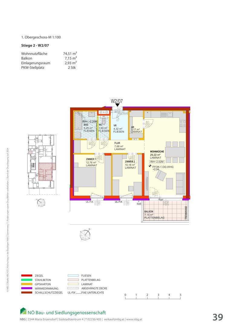 Wohnung zur Miete 678 € 3 Zimmer 74,5 m²<br/>Wohnfläche Kirchschlag in der Buckligen Welt 2860