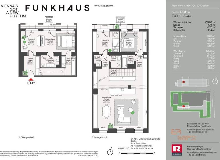 Maisonette zum Kauf - Erstbezug 2.200.000 € 4 Zimmer 166 m² Argentinierstraße 30 Wien 1040