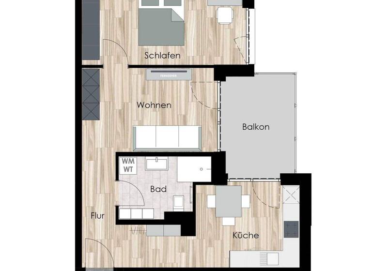 Wohnung zum Kauf - Erstbezug provisionsfrei 218.000 € 2 Zimmer 60 m² 1. Geschoss frei ab sofort Johann-Sebastian-Bach-Straße 12 Ohrdruf 99885