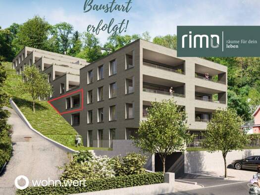Terrassenwohnung zum Kauf - Erstbezug 425.000 € 2 Zimmer 56,4 m² 2. Geschoss frei ab 01.07.2026 Mutterstraße 11 Feldkirch 6800