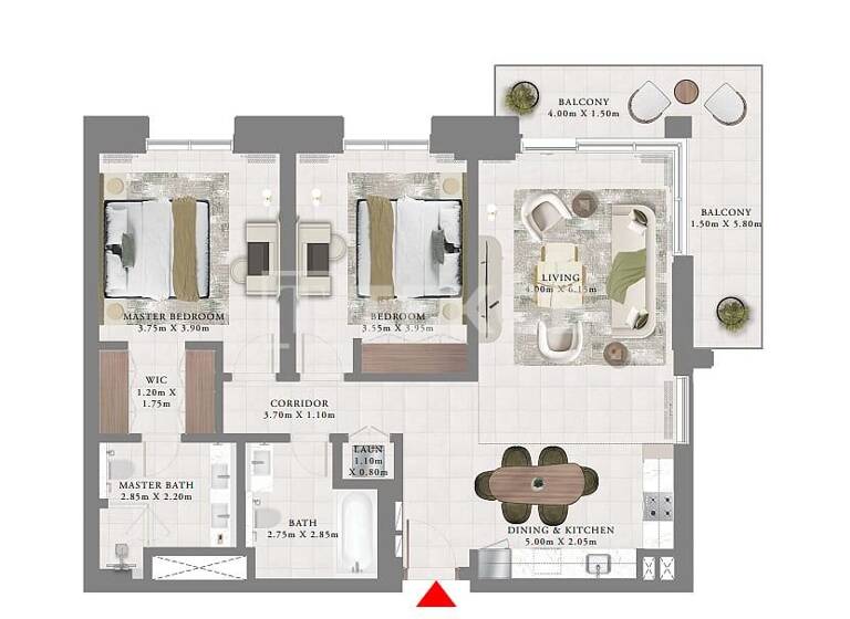 Wohnung zum Kauf 760.000 € 3 Zimmer 114 m² EG Dubai