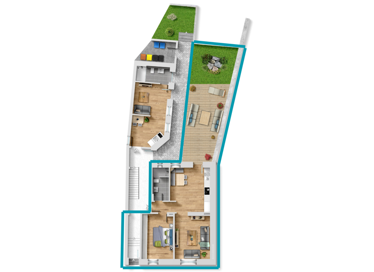 Wohnung zur Miete 1.070 € 3 Zimmer 67 m² EG frei ab 01.02.2026 Trier-Süd Trier 54290